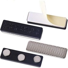 10 Pieces Name Badge Magnets Magnetic Tag Holders ID 10 Pieces, Black