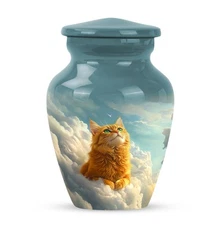 Cat 3 Inch Small Human Ashes Mini Urn Cremation Keepsake Memorial Box
