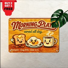 Retro Coffee Diner Kitchen Lounge Wall Decor Metal Tin Sign 8x12