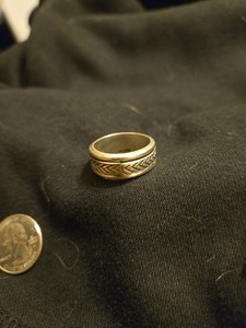 Vintage Sterling Silver Mexico Ring Size 10.5 Spinner 11grams
