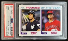 2018 Topps Throwback Thursday Shohei Ohtani Aaron Judge Rookie RC #238 PSA 9