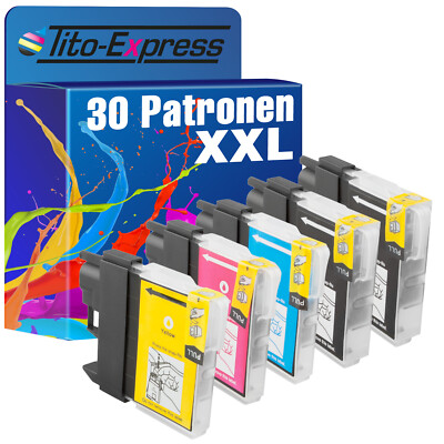 30x Patronen PlatinumSerie für Brother DCP-J125 DCP-J315W DCP-J515W MFC-J220 LC-