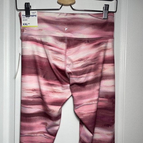 Old Navy GIRLS Mid-rise Elevate Leggings Go-Dry Gradient Pink XXL (18) New - Picture 6 of 13