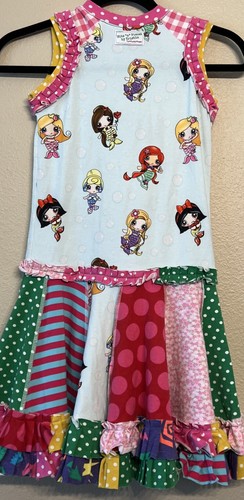 Mermaid Princess Disney twirl Dress Bits N Pieces By Kristen size 8/10 - Picture 5 of 8
