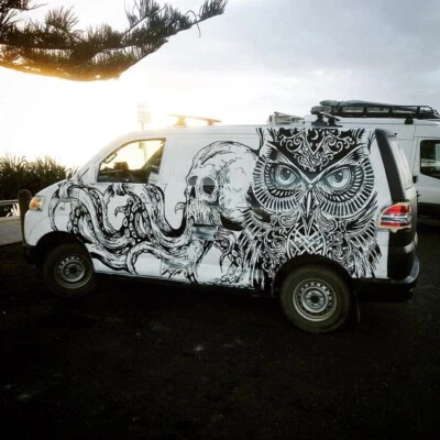 Creative Coffee Van Car Painting Artwork Art Port Macquarie City