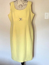 Chancelle Lined Yellow Dress Size 14