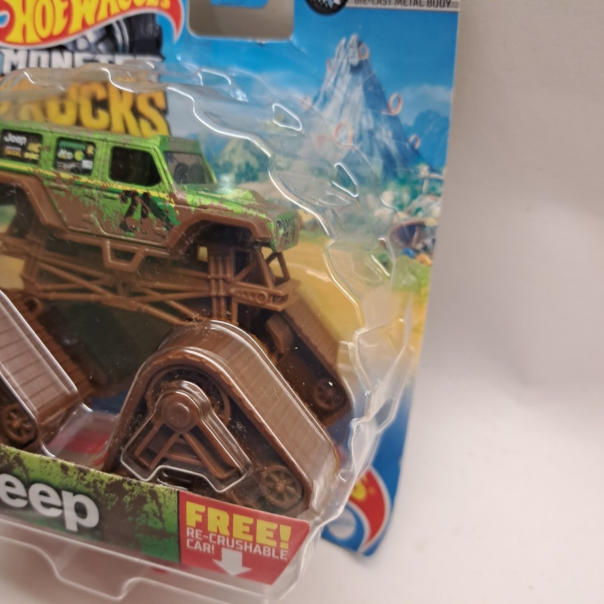 ホットウィール TANK TRUCK Hot Wheels Jeep Monster Truck Twisted Tredz Series Mattel