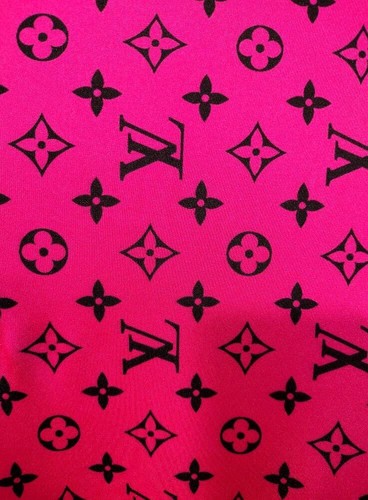 1 yard pre owned used fabric print spandex 4 way stretch