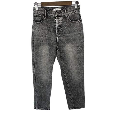 Jeans PacSun donna 25 vita alta gamba dritta grigio stone wash bottoni mosca 27 x 27 - Foto 3 di 10
