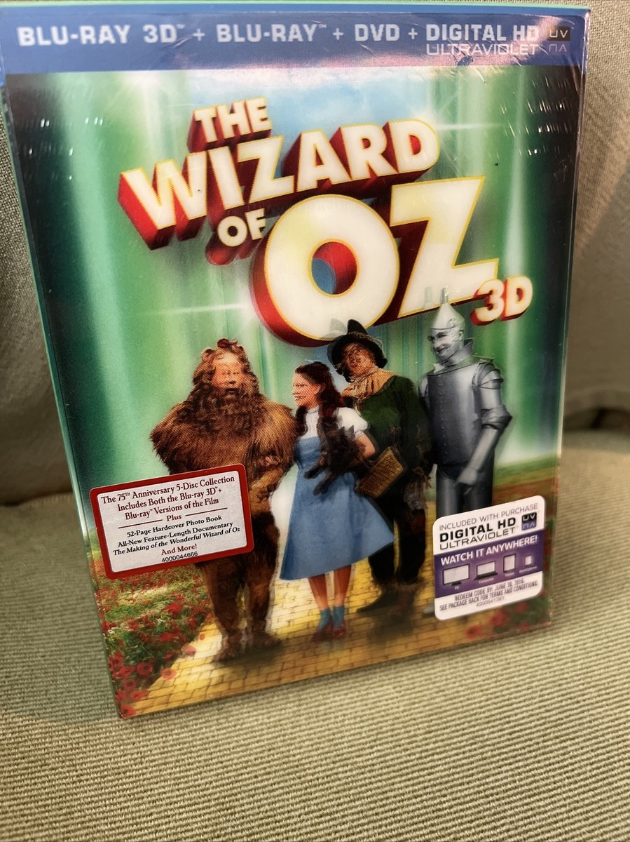 The Wizard of Oz -75th Anniversary BLU-RAY 3D BLU-RAY DVD Sealed