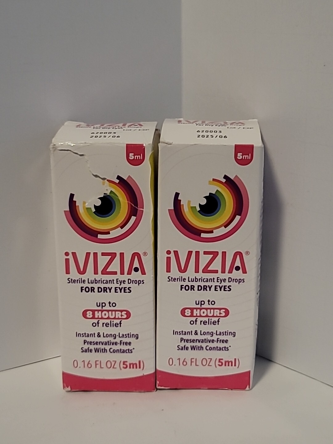 2X iVIZIA Sterile Lubricant Eye Drops for Dry Eyes 5ml Each Exp 2025 eBay