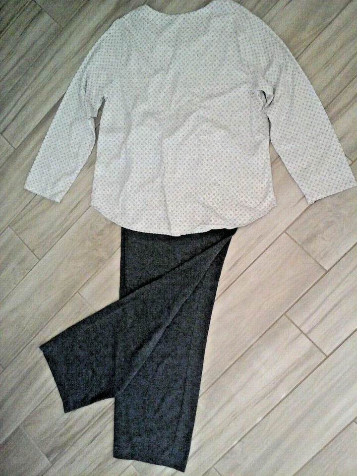 Conjunto de pijama tejido pantalón gris liso talla L MIX & MATCH Aria talla L  Foto 4 de 4