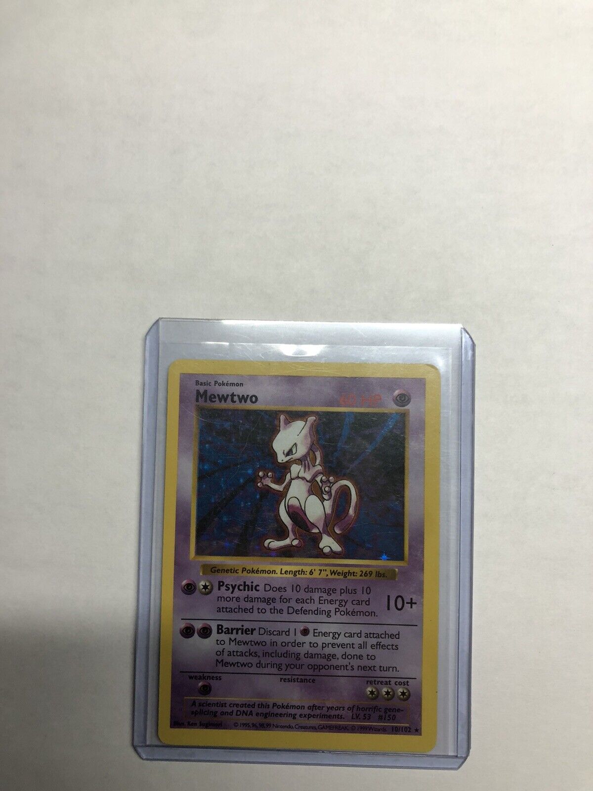 Mewtwo‑Holo 1999 Pokemon TCG Base Set Shadowless #10/102 - Novelship