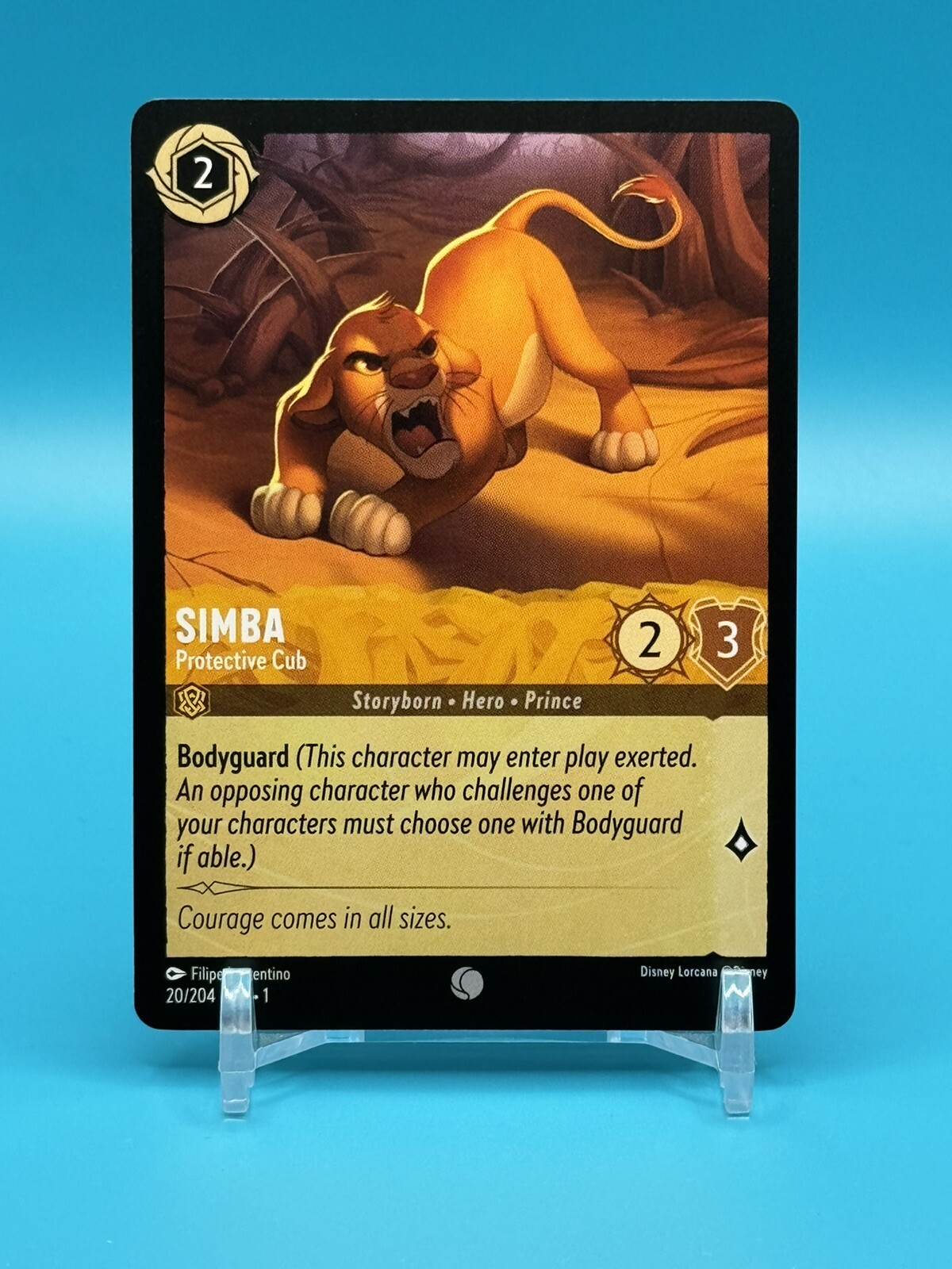 Simba - Protective Cub (2 Cards) - Lorcana TCG - 20/204- The First Chapter NM