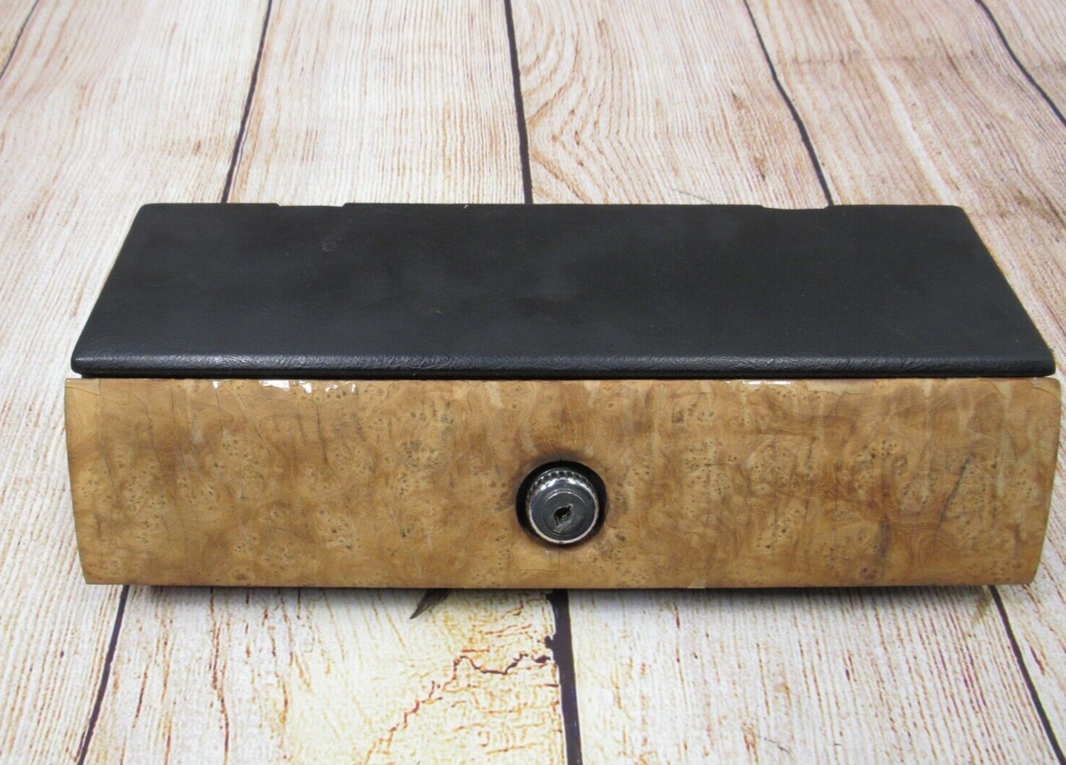 1984-1988 Jaguar XJS XJ-S Black Glove Box Door with Mirror WOOD