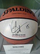 Vince Carter signed basketball rookie of the year limited 11/250