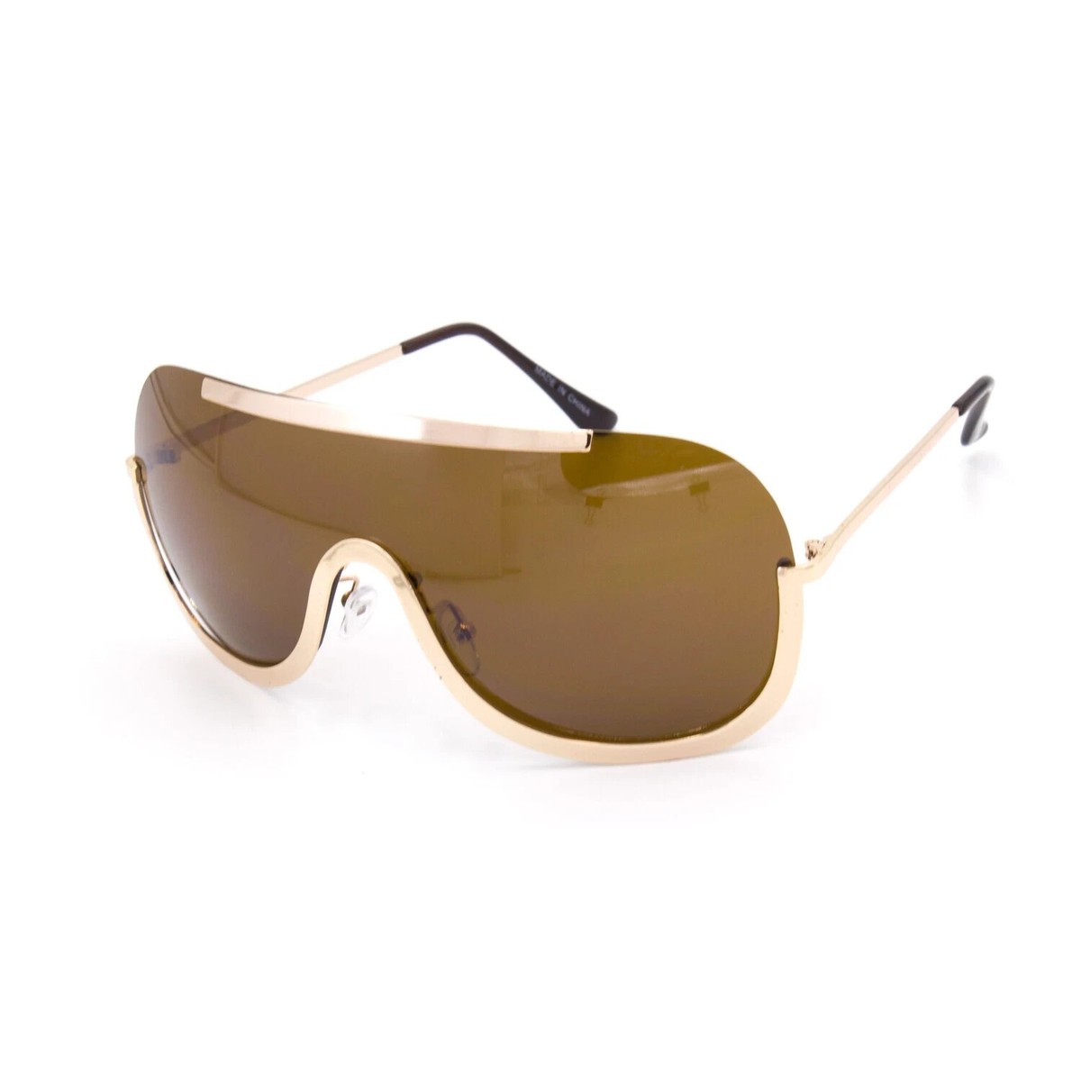 Sunglasses Women Fashion Brown Lens Gold Frame Designer 