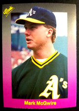 Mark McGwire Oakland A's 1989 Classic Purple Travel #190 Baseball Card 