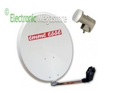 PARABOLA ANTENNA SATELLITARE 80cm IN ACCIAIO GBC EMMEESSE CON LNB INLCUSO