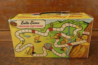 Vintage 1950s Buster Brown Treasure Hunt Game & Play Box Stone s New Ulm MN