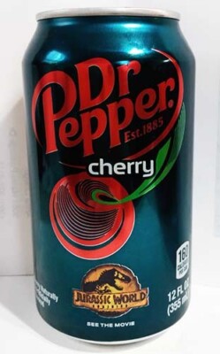 Dr. Pepper Cherry Jurassic World Dominion Dilophosaurus USA 2022
