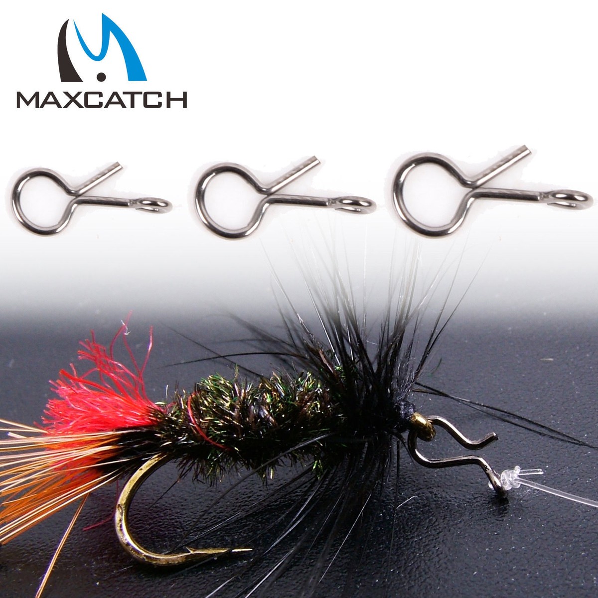 Maxcatch 50Pcs/lot Fly Fishing Snap Hook Quick Change for Flies