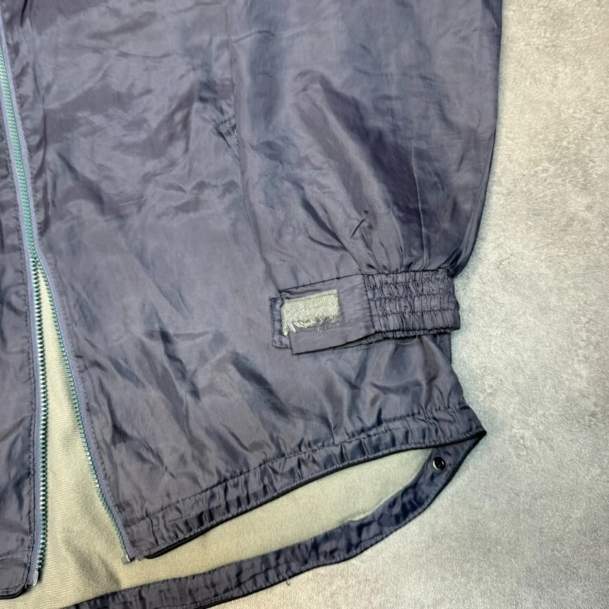 Nike Track Jacket Mens Medium 90s Swoosh Vintage Windbreaker Coat, Grey image 6