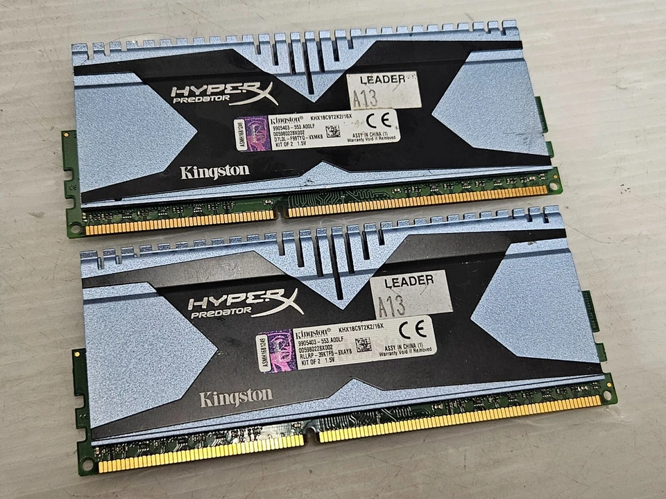 16GB (2x8GB) DDR3, PC3-14900, 1866MHz, KINGSTON HYPER-X PREDATOR, 1.5V, WORKING - Image 2 of 3