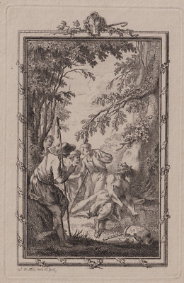 J. W. MEIL `DER ZERBROCHENE KRUG; SALOMON GESSNER´ DORN 119, RADIERUNG, 1762
