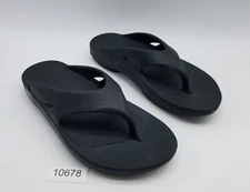 Oofos Oolala Men's Size 12 Recovery Flip Flop Thong Sandals Black