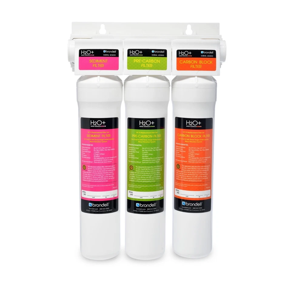 Brondell UC300 Under Counter Triple Water Filtration System + Faucet New - Image 3 of 4