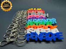 3D Printed Personalised Keyring, Custom Keychain, Name Tag, Name Keyring, Book