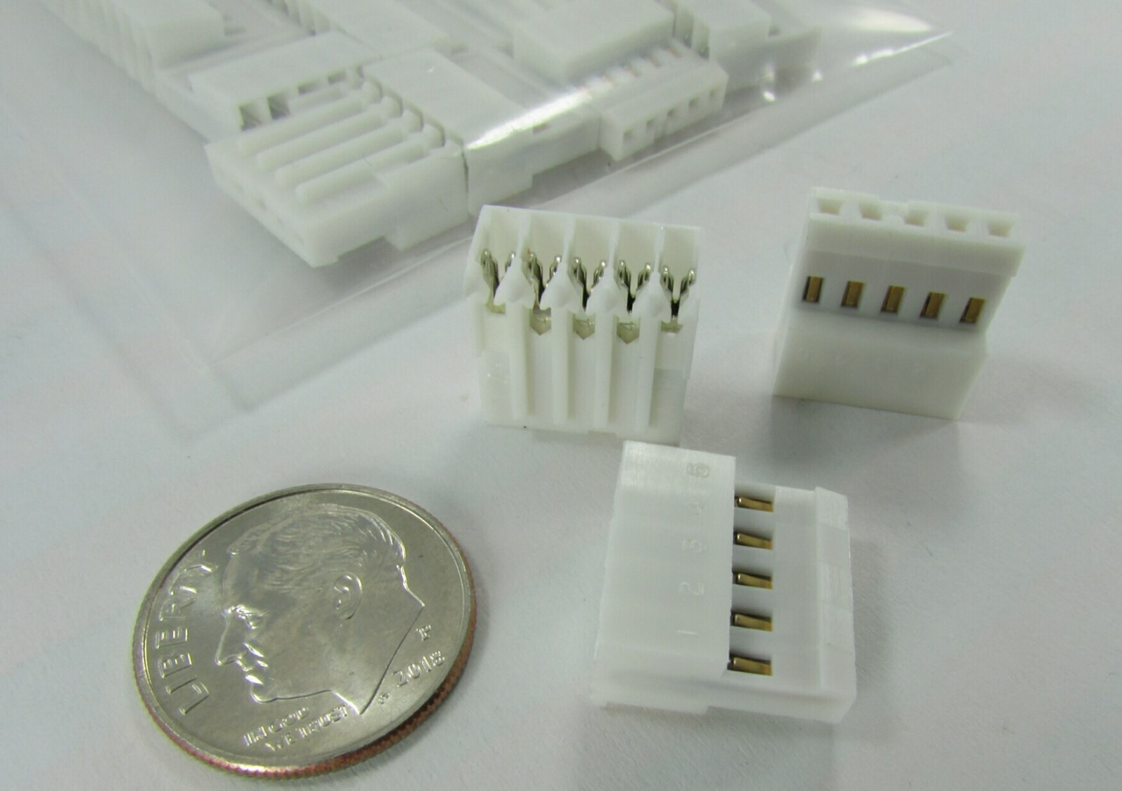 Lot 20 Amp Tyco 5Position Self Stripping Ribbon Cable Connectors