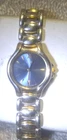 Seiko Quartz Watch Women 1N00-1F10 Blue Dial SIlver Bracelet Band New Works !!
