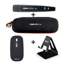 Scanmarker Air Pen Scanner + Original Case + Phone Stand + Wireless Mouse Bundle