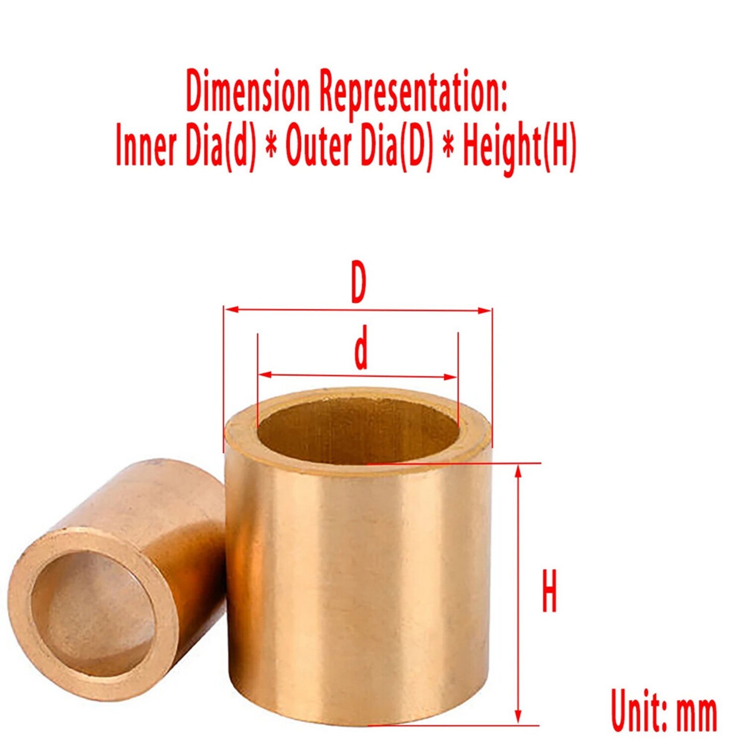 Metric Oilite Bushing ID 4mm-60mm Copper Self Lubricating Bearing Bushing Sleeve