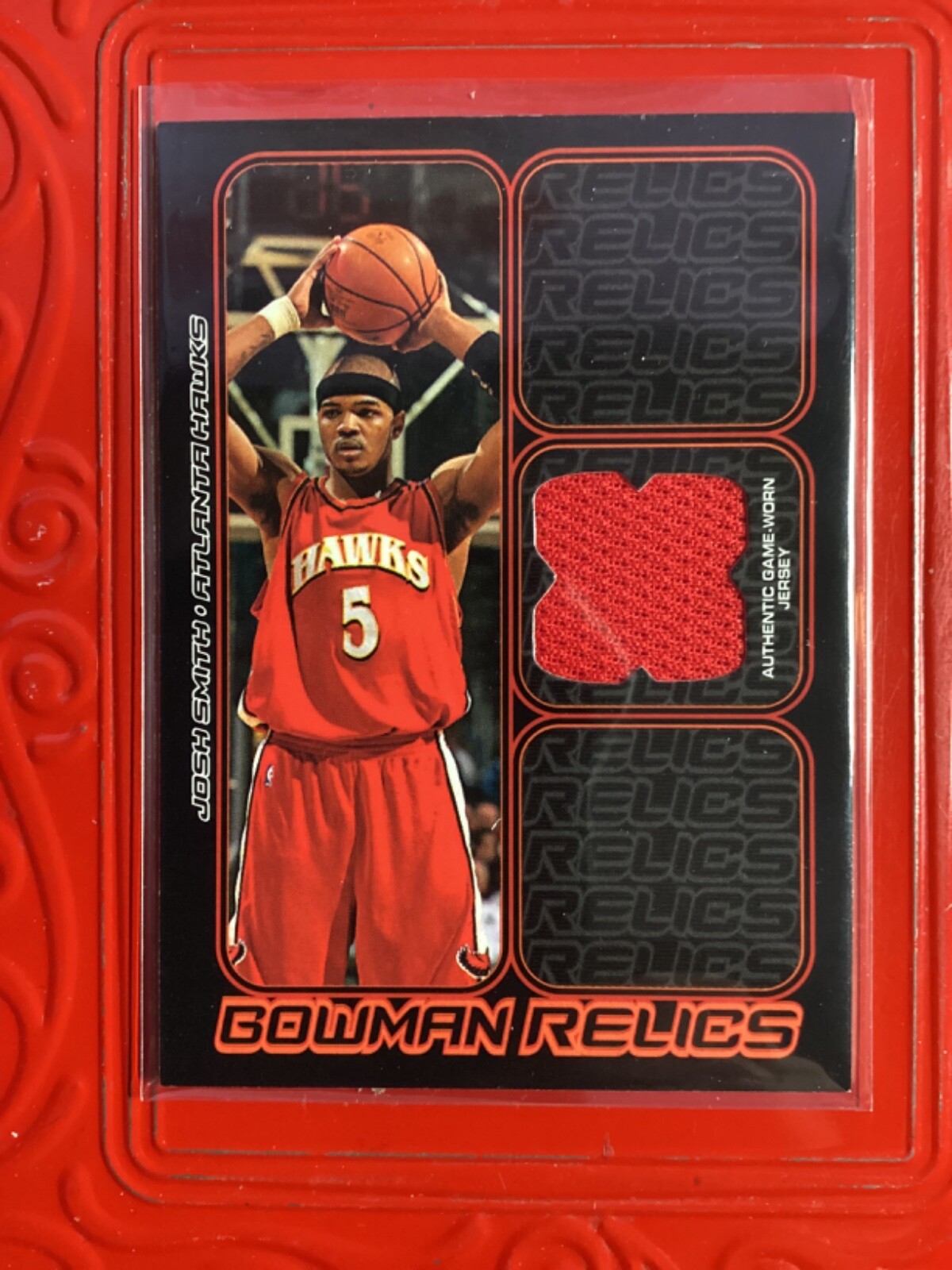 JOSH SMITH  2006-07 Bowman Draft Picks & Stars Relics Jersey patch #BR-JS  Hawks