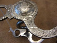 Vintage Crockett Renalde Silver Overlay Engra...