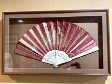 Antique 19th Century French Detail Handpainted Fan, Paper  Bone