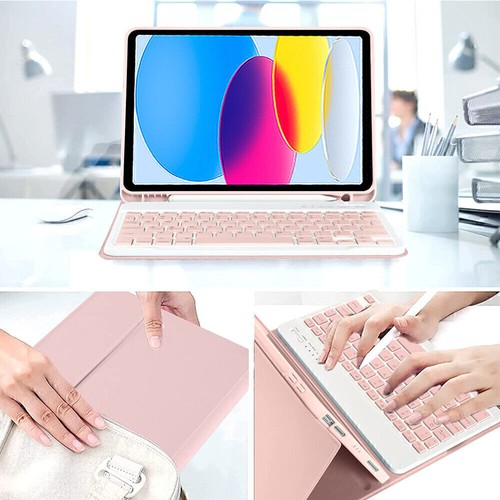 Keyboard Case Mouse For iPad 5/6/7/8/9/10/11th Gen Air 11 M3 2025 6/5/4th Pro 11 - Picture 17 of 64