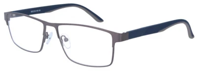 SUNOPTIC Brillenfassung TOMKE in Gunmetal aus robustem Metall mit Kunststoffbügeln NEU