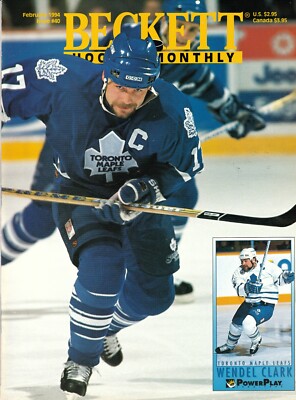 Beckett Hockey Guide February 1994 issue # 40 w/ Wendal Clark on Cover