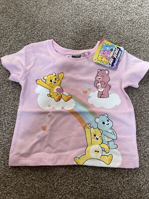Next Care Bears Retro Baby Girls Pink T-shirt 3-6 Months