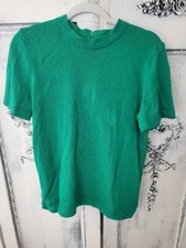 Vintage St. John Collection By Marie Gray Womens Green Top Size M