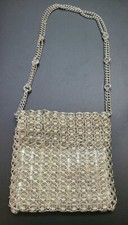 Silver Metal Link Chain Mail Bag Purse By Walborg Inspired By Paco Rabonne