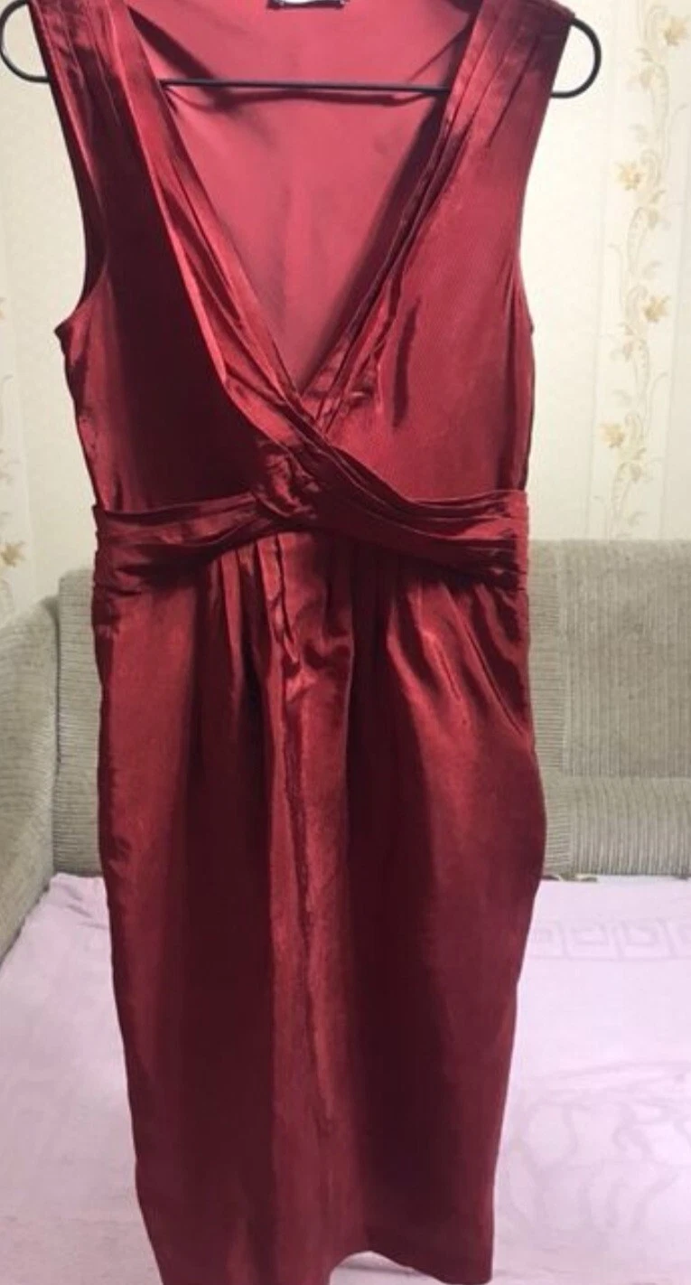 Abito Midi Moschino Economico e Chic A Line Rosso Cocktail Taglia 40It