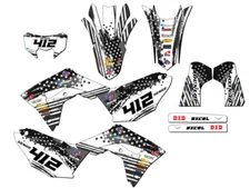 2021-2024 CRF 450 RL MERICA Grey Senge Graphics Kit Compatible with Honda