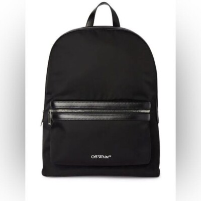 NWOT Off-White Core Round logo print Nylon Backpack in Black  display picture 3
