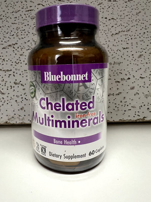 Bluebonnet Chelated Multiminerals Iron-Free Supplement 60 Caplets