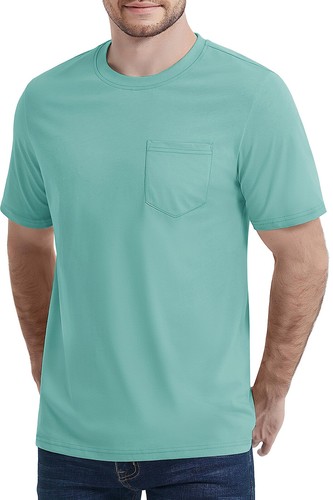Camisas de bolsillo para hombre manga corta ligeras algodón verano tops camiseta de rendimiento - Imagen 161 de 188